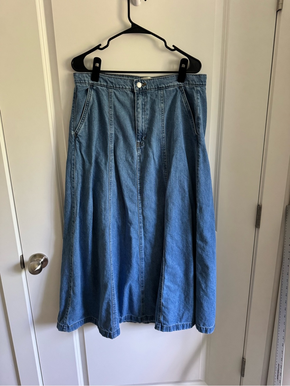 Universal Thread Light Blue Denim A-Line Skirt